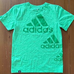 adidas Bright Green Logo Short Sleeve Tee